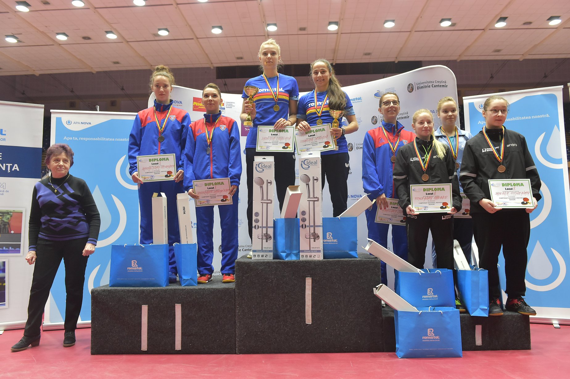 Perechea slătineană Adina Diaconu-Irina Ciobanu, pe cea mai înaltă treaptă a podiumului