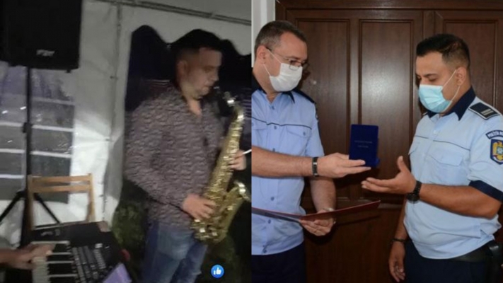 Un poliţist din Gorj premiat de Marcel Vela a cântat la un chef cu zeci de persoane. Agentul saxofonist este anchetat Un poliţist din Gorj premiat de Marcel Vela a cântat la un chef cu zeci de persoane. Agentul saxofonist este anchetat