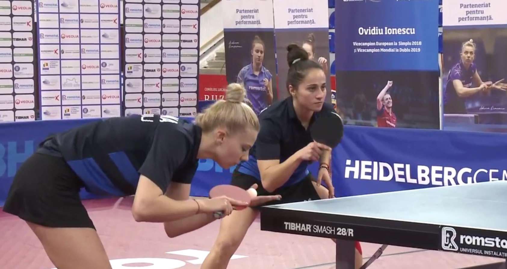 VIDEO. Slătinencele Adina Diaconu şi Irina Ciobanu, campioane naţionale la dublu fete