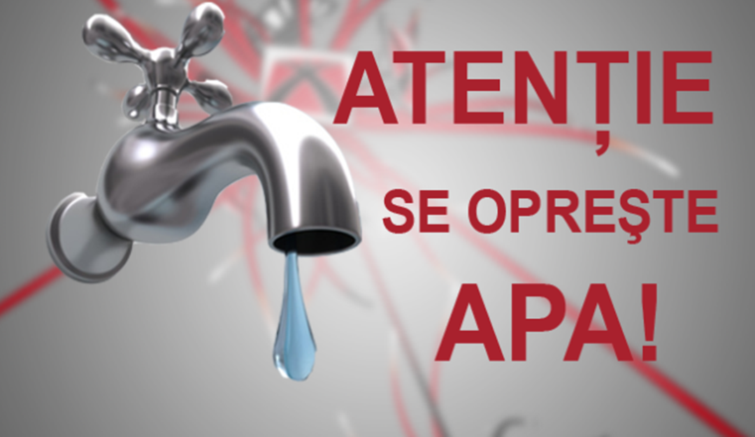 Se opreşte apa în tot municipiul Caracal Se opreşte apa în tot municipiul Caracal
