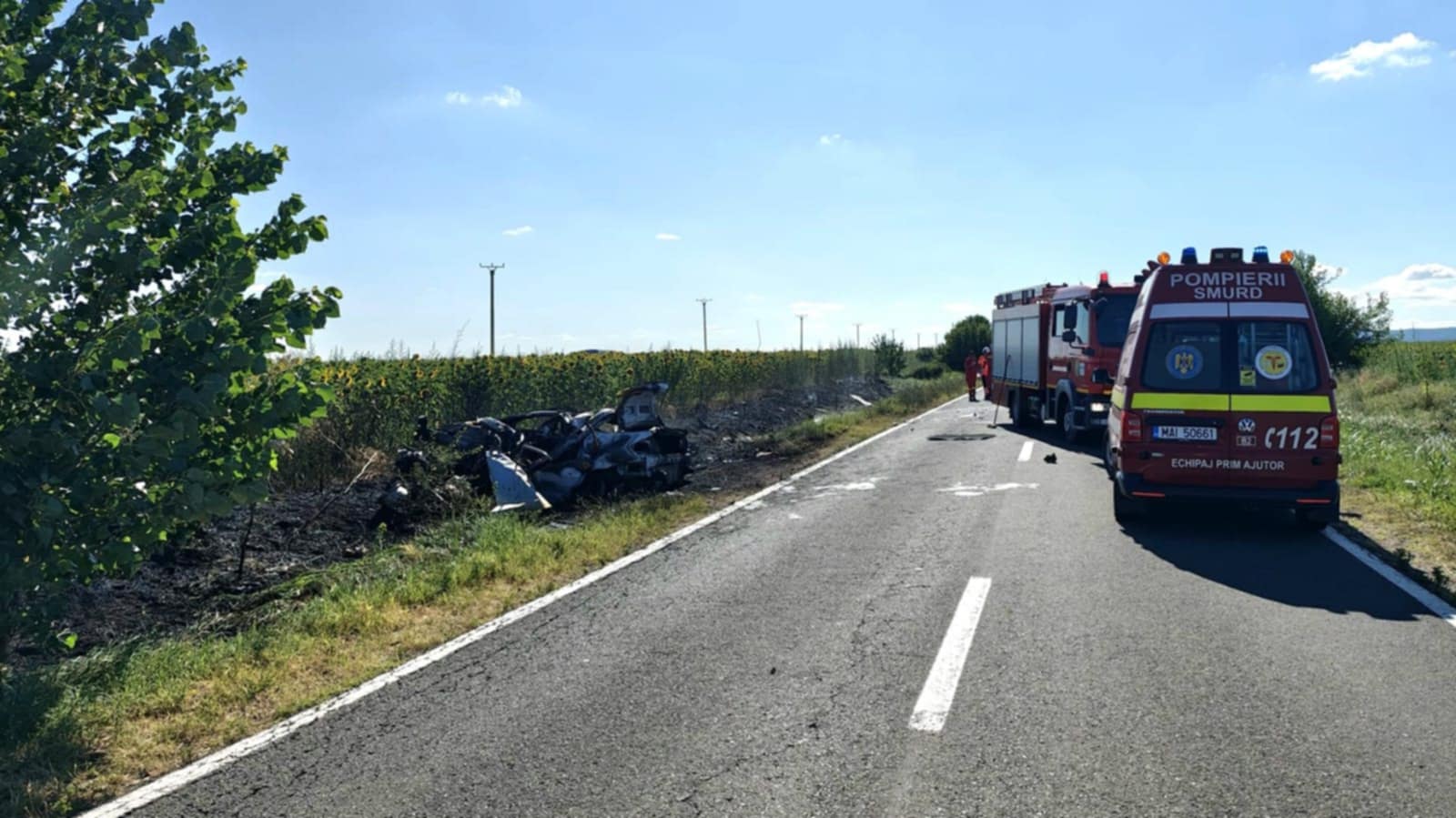 Accident grav pe DN 54, în Olt. Două persoane şi-au pierdut viaţa, după impactul între o autoutilitară şi un autoturism
