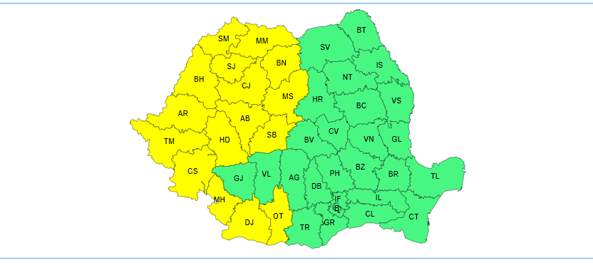Caniculă şi disconfort termic în aproape jumătate de ţară Caniculă şi disconfort termic în aproape jumătate de ţară