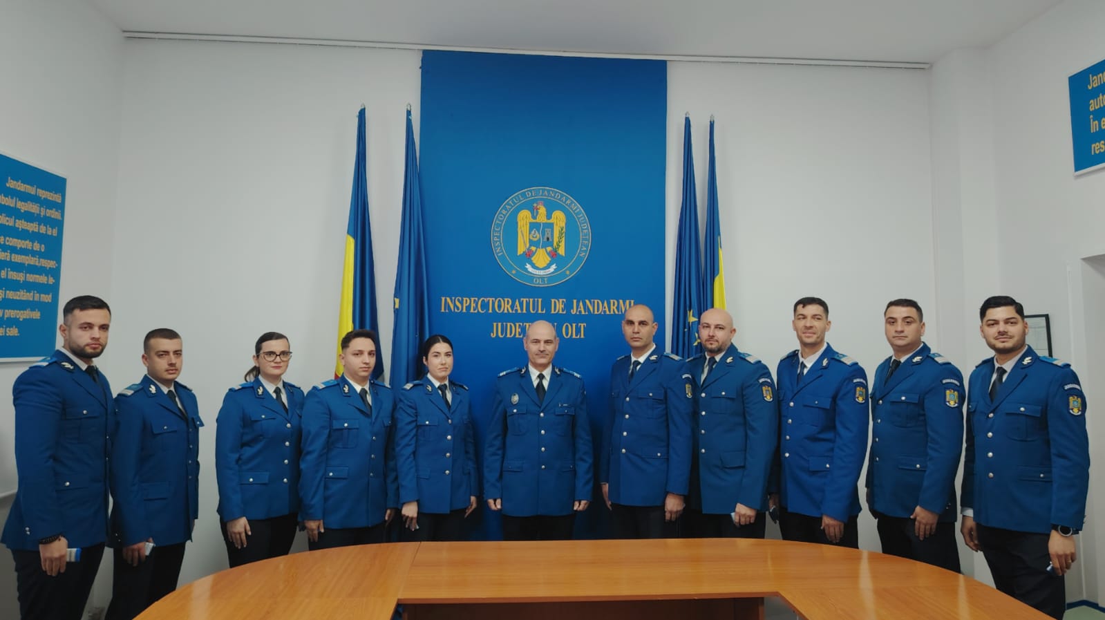 Avansări în grad la Inspectoratul de Jandarmi Județean Olt, cu prilejul Zilei Naționale a României