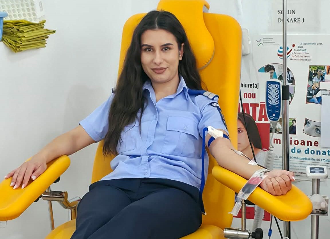 Jandarmii olteni, gest de solidaritate: au donat sânge pentru salvarea de vieți Jandarmii olteni, gest de solidaritate: au donat sânge pentru salvarea de vieți