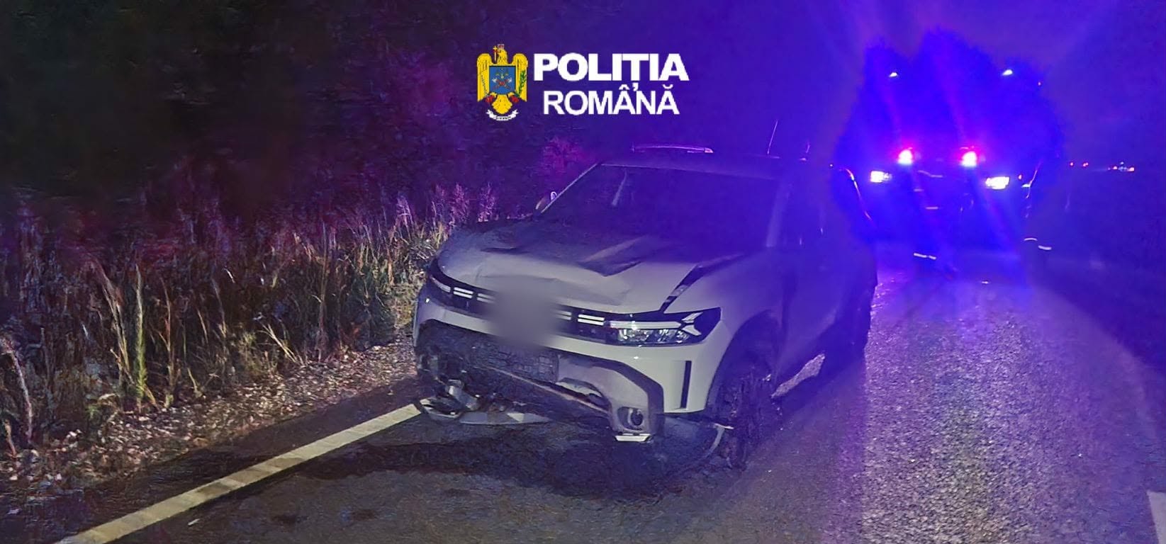 Urmărire ca în filme la Turnu Măgurele. Șofer de 32 de ani, oprit cu focuri de armă după ce a lovit o autospecială de poliție