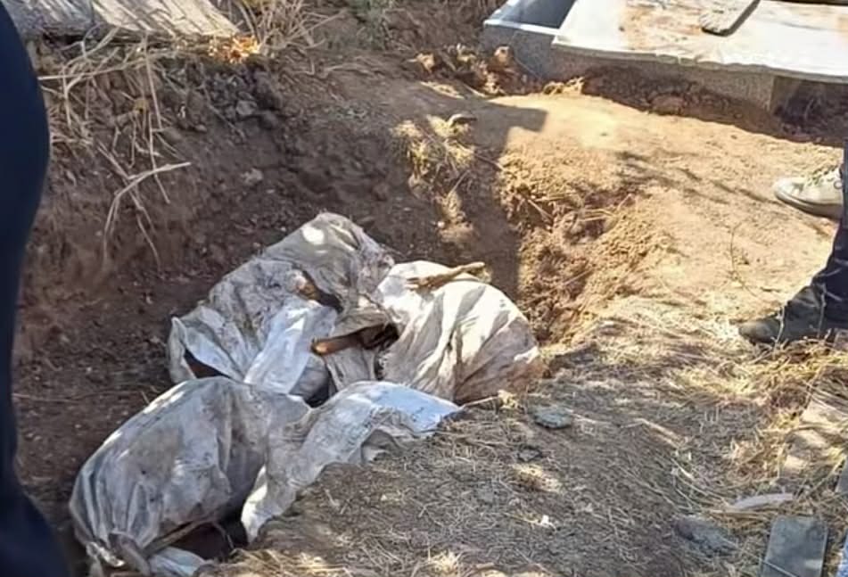 Oseminte în saci de rafie, descoperite sub o criptă în Cimitirul Strehareți din Slatina