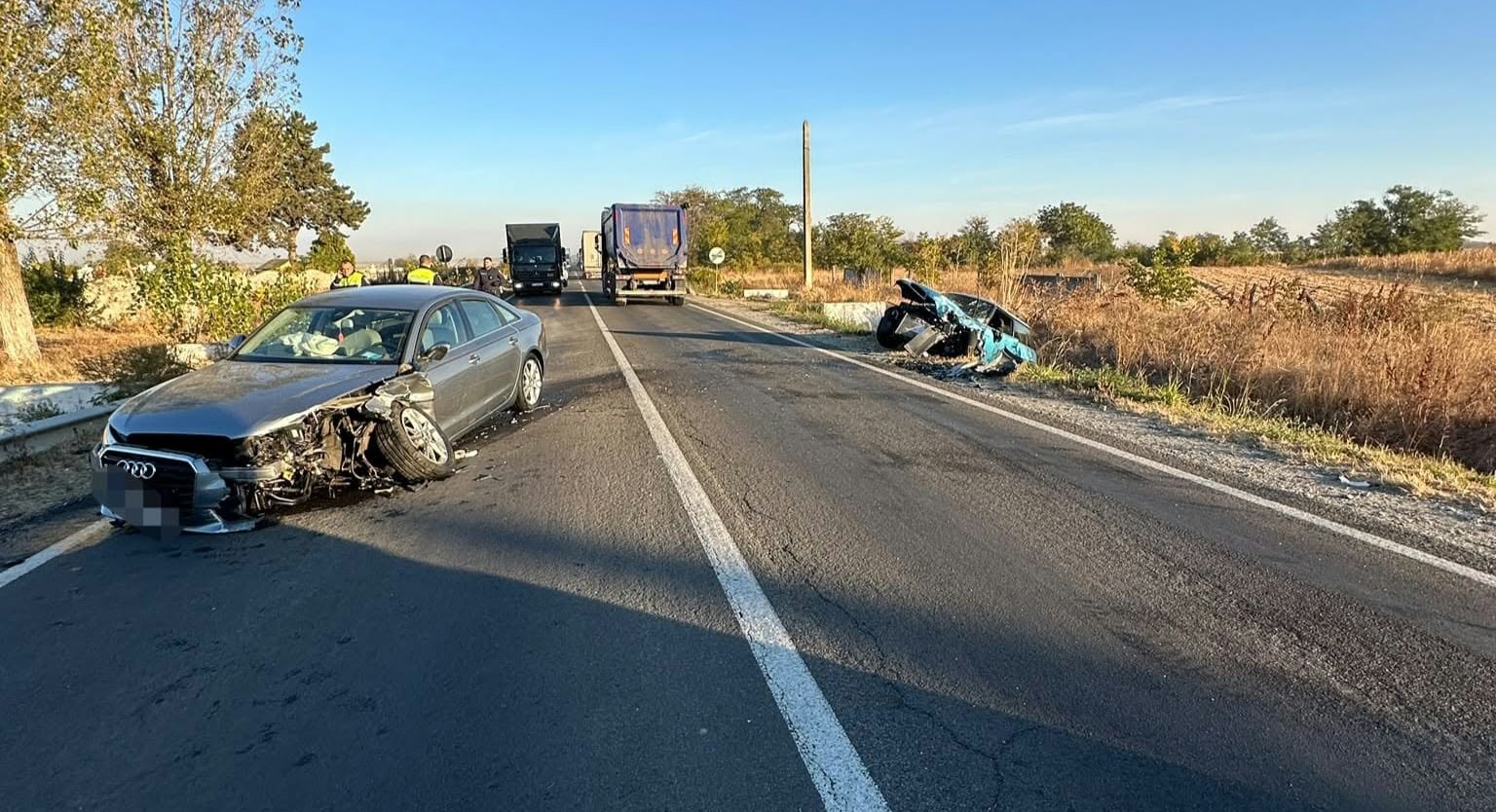 Accident pe DN 6, în afara localității Leu. Doi șoferi au ajuns la spital Accident pe DN 6, în afara localității Leu. Doi șoferi au ajuns la spital